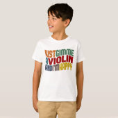 T-shirt Donnez-moi un violon (Devant entier)