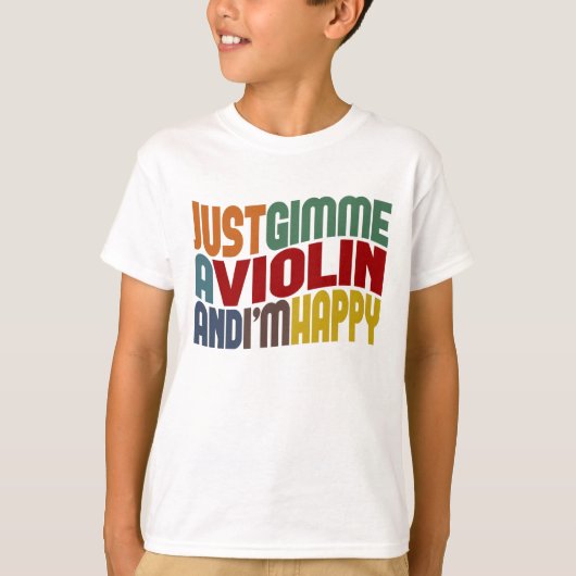 T-shirt Donnez-moi un violon (Devant)