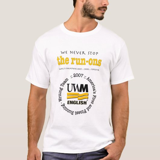 T-shirt d'Ons de course d'équipe (Devant)