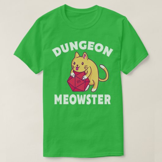 T-shirt Dons de Dungeon Meowster Chat Polyèdre (Design devant)