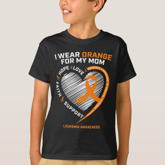 T-shirt Dons de fille Leucémie Sensibilisation Mère Leucém (Devant)