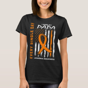 T-shirt Dons de sympathie Perte de Papa Orange Leukemia La