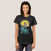 T-shirt Don't Be Shellfish & Share The Waves Retro Surfer (Devant entier)