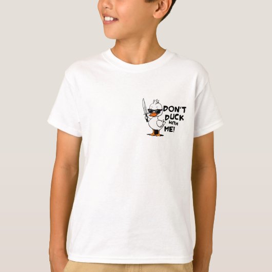 T-shirt Don't Duck with Me Funny Duck Knife (Devant)