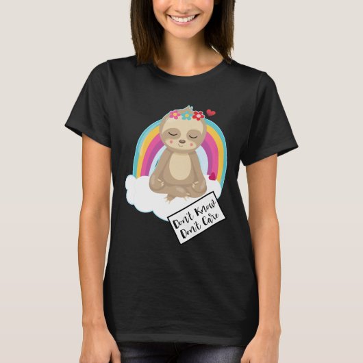 T-shirt Don't Know Don't Care Text (Devant)