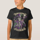 T-shirt Don't Make Me Go All Voodoo On You Skeleton Mardi  (Devant)