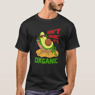T-shirt Don't Panic It's Organic Avocados Plage végétarien