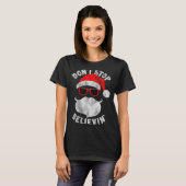 T-shirt Don't Stop Believing Santa Cool Gles Christmas  (Devant entier)