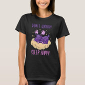 T-shirt Don't Worry Sleep Happy! Pajamas with cute moose s (Devant)