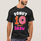 T-shirt Donut 10th Party Crew Cool Doughnut pour les enfan (Devant)