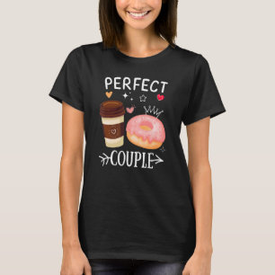T-shirt Donut à couple parfait et beigne de café