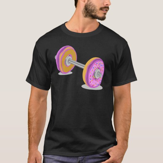 T-shirt Donut Barbell Exercice d'haltérophilie Muscle Trai (Devant)