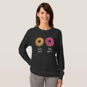 T-shirt Donut Before After Makeup Sarcastic Doughnut Fast  (Devant entier)
