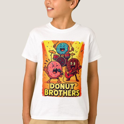 T-shirt Donut Brothers Rock Band (Devant)