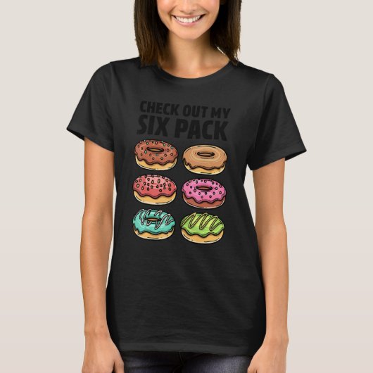 T-shirt Donut Check Out My Six Pack Doughnut Gym Workout (Devant)