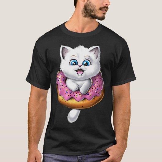 T-shirt Donut de Chat Mignon (Devant)