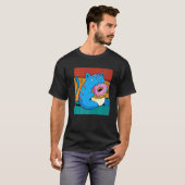 T-shirt Donut de chat vintage (Devant entier)