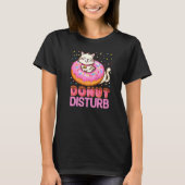 T-shirt Donut Disturb Plaisanteries Drôle Doughnut Cat Don (Devant)