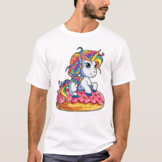 T-shirt Donut Doughnicorn Squad Arc-en-ciel