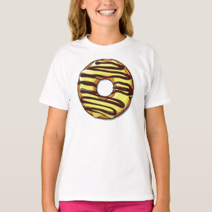 T-shirt Donut Jaune, noisette, Chocolat, Glace, Froid