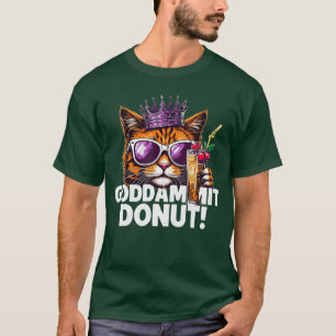 T-shirt Donut Princesse Chat Memeee Kawaii Drôle de Style