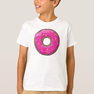 T-shirt Donut rose, noisette, glaçage, arrosage, givrage