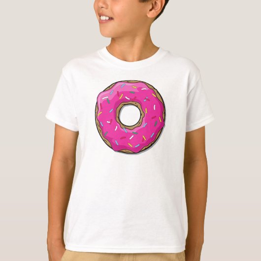 T-shirt Donut rose, noisette, glaçage, arrosage, givrage (Devant)