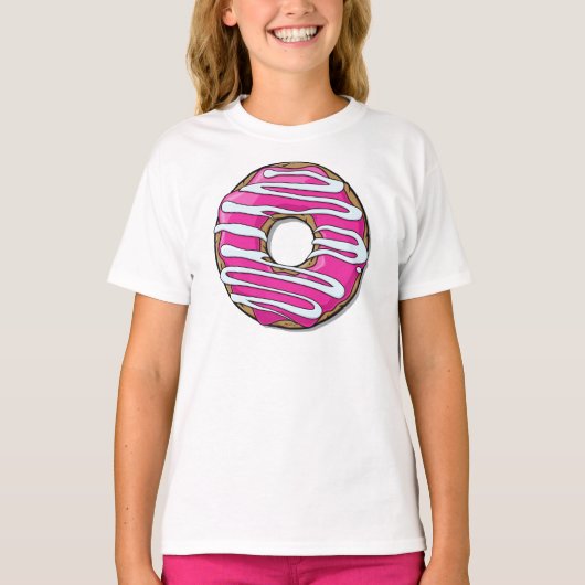 T-shirt Donut rose, noix de muscade, glaçage, givrage, laq (Devant)