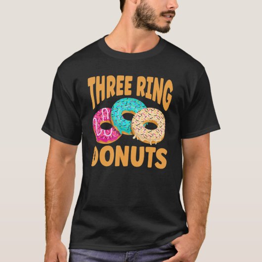 T-shirt Donut Shop Propriétaire Sprinled Doughnut Trois Ba (Devant)