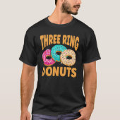 T-shirt Donut Shop Propriétaire Sprinled Doughnut Trois Ba (Devant)