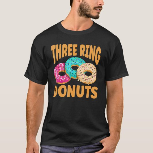 T-shirt Donut Shop Propriétaire Sprinled Doughnut Trois Ba (Devant)