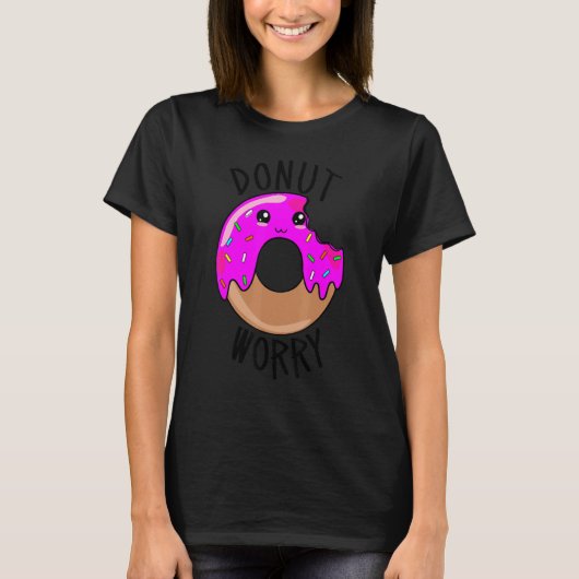 T-shirt Donut Worry Cute Donut Face (Devant)