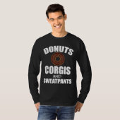 T-shirt Donuts Corgis Sweatpants Chien (Devant entier)