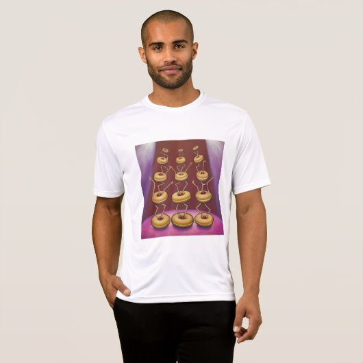 T-shirt Donuts Danser Whimsical Doughnut Caractères (Devant entier)