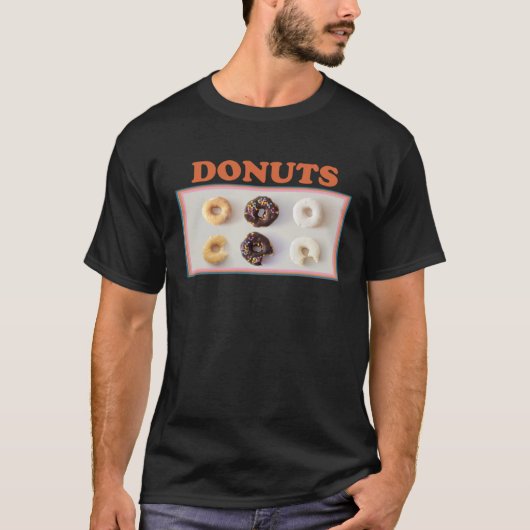 T-shirt Donuts  donut  and record collector doughnut (Devant)