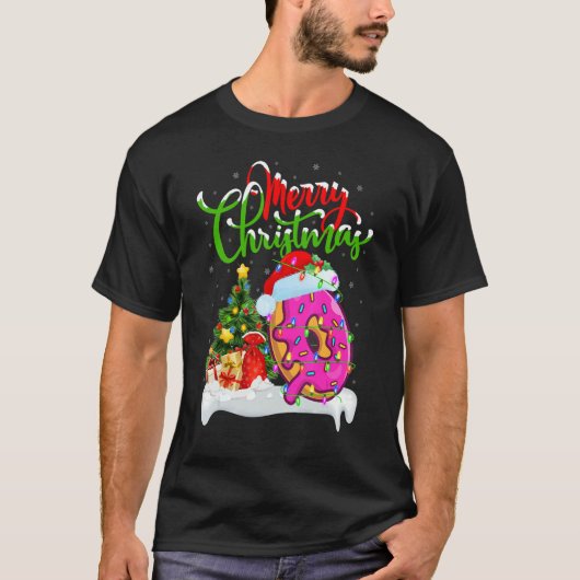 T-shirt Donuts Food   Xmas Decorations Santa Donuts Christ (Devant)