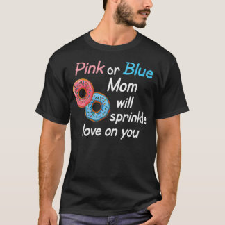 T-shirt Donuts Maman Bébé Genre Révéler la fête Douche Cad