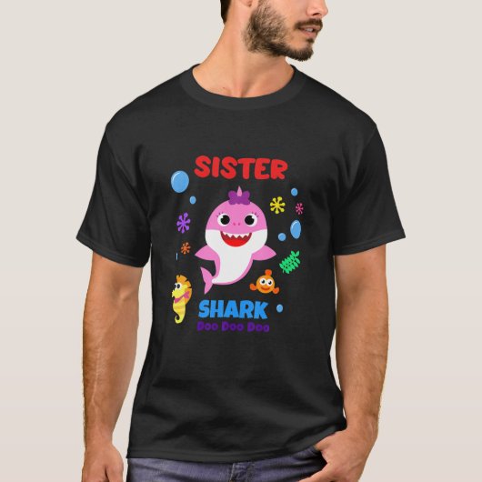 T-shirt Doo Doo Doo Doo Doo Soeur Naissance de requin (Devant)