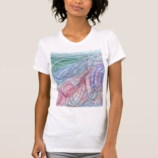 T-shirt Doodle Abstrait des Hauteurs Alpines (Devant)