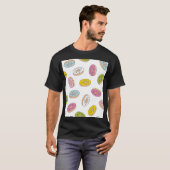 T-shirt Doodle beiguts motif, design sans soudure. (Devant entier)