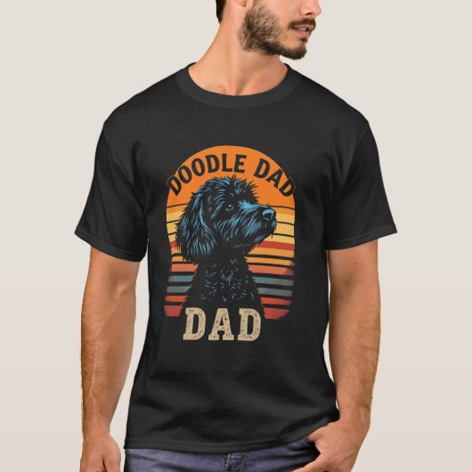 T-shirt Doodle DAD Rétro Doodle Chien (Devant)