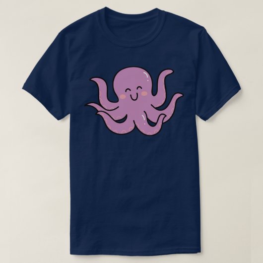 T-shirt Doodle de pieuvre mignon (Design devant)