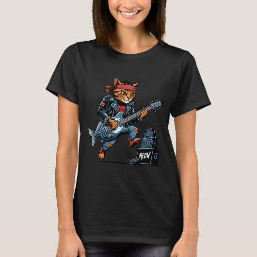 T-shirt Doodle de poisson-lune mignon (Devant)