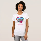 T-shirt Doodle Dog Coeur Floral (Devant entier)