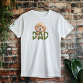 T-shirt Doodle d'or papa Vert et blanc chien mignonne