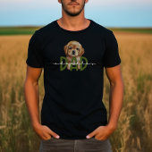 T-shirt Doodle d'or papa Vert et blanc chien mignonne