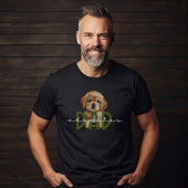 T-shirt Doodle d'or papa Vert et blanc chien mignonne