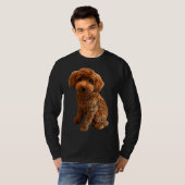 T-shirt Doodle doré de mini-caniche (Devant entier)