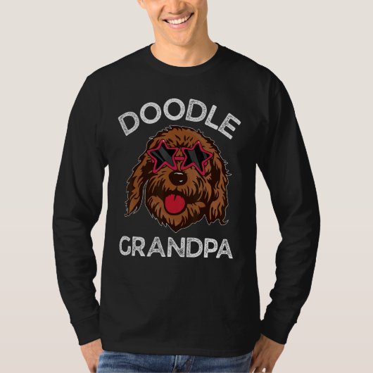 T-shirt Doodle Grandpa Labradoodle Dog Father s Day (Devant)