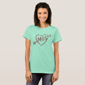 T-shirt Doodle Heart Monogrammé (Devant entier)
